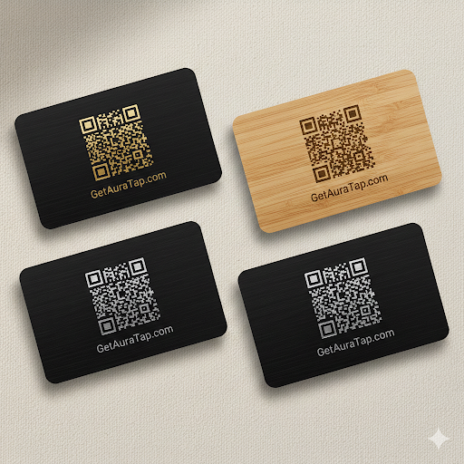 Black/Silver Metal NFC AuraTapp Card