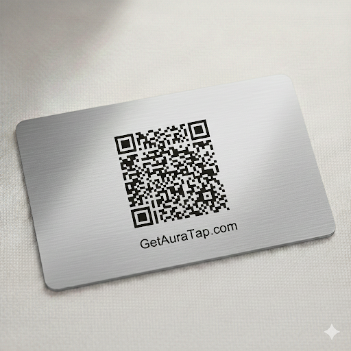 Silver Metal NFC AuraTapp Card
