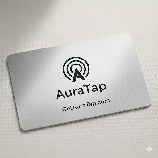 Silver Metal NFC AuraTapp Card
